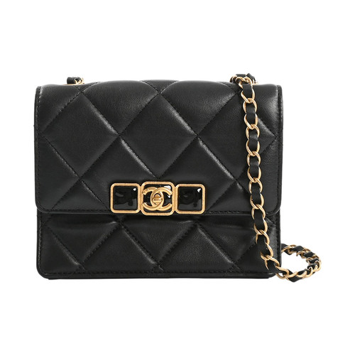 CHANEL Mini Flap Bag Shoulder Bag AS3392 Black Ladies from Japan