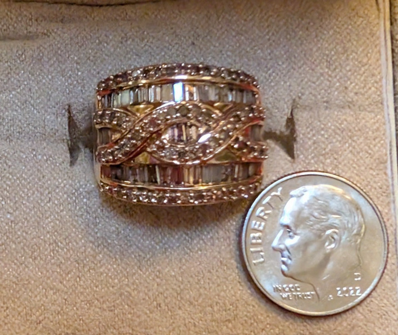 2.00 CTW Champagne Diamonds Band Ring 10k Yellow Gold Size 7