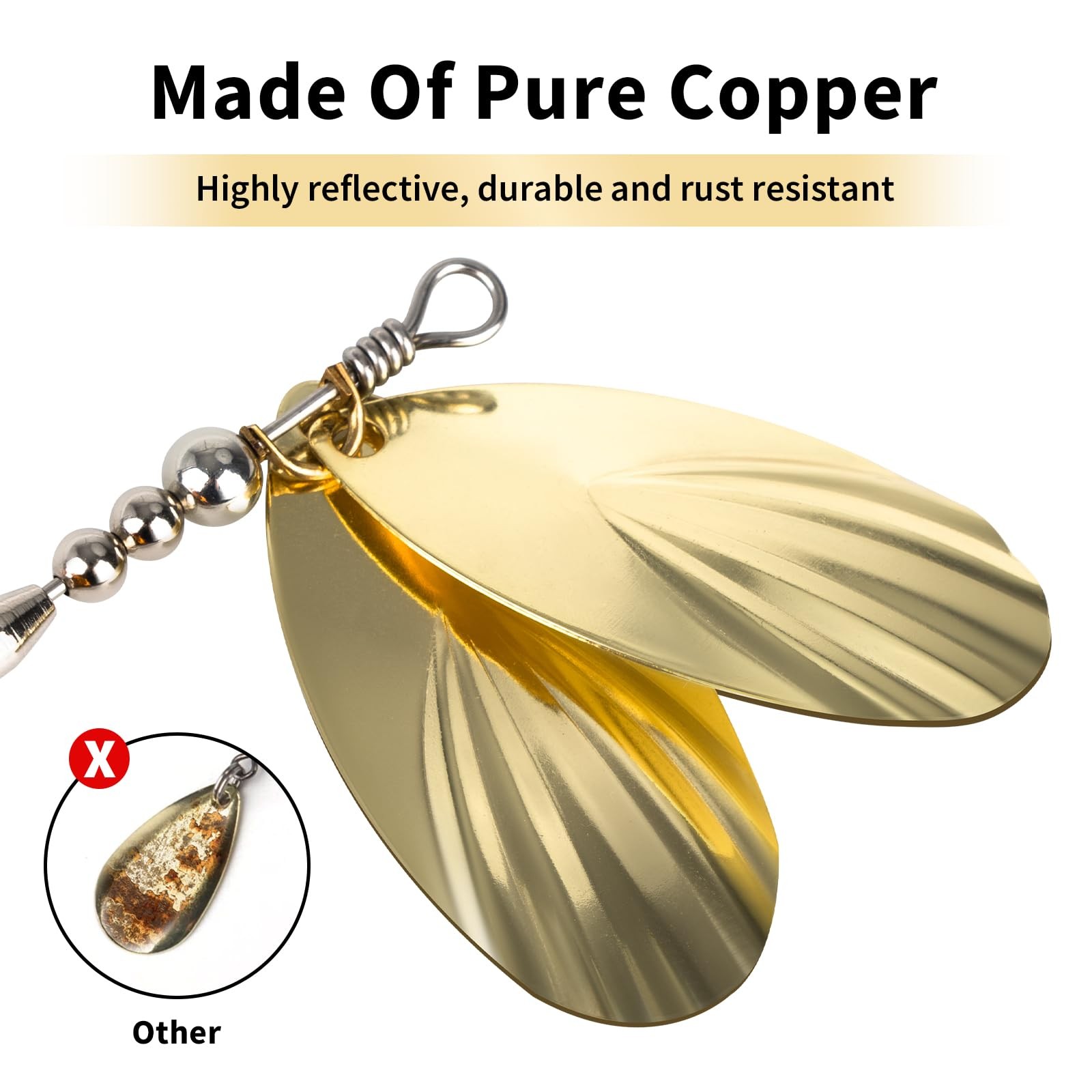 Fishing Spinner Bait 3pcs, Musky Bucktail Spinnerbait with Double Blades for ... - Image 4