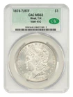 1878 7/8TF Morgan Silver Dollar $1 Weak 7/4 VAM-41C CAC MS62 Philadelphia Mint
