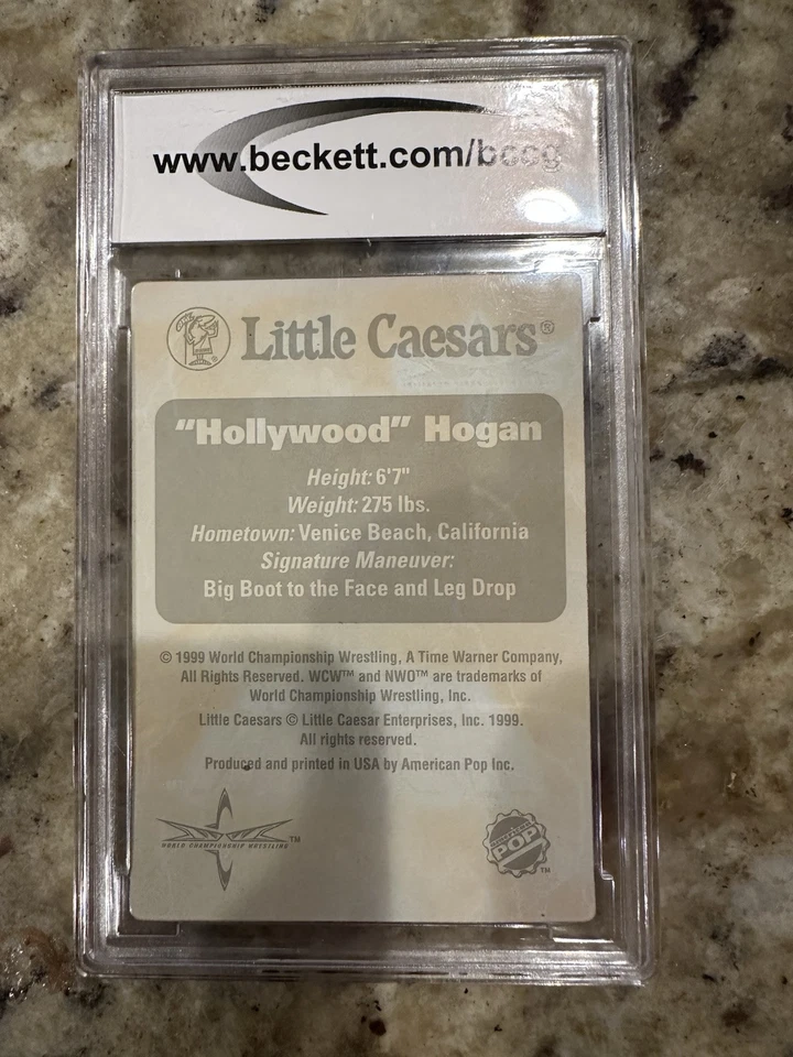 Little Caesars 1999 WCW/NWO Lenticular Hollywood Hulk Hogan BCCG 10 Foto 2 de 2