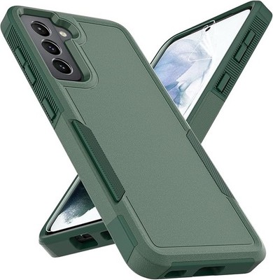Samsung Galaxy S21 Case: Dual Layer Heavy Duty Shockproof Rugged Cover with Scre