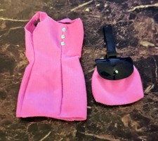 Vintage 1997 Fashion Ave Barbie Dress & Bag