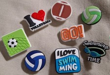 8 Sports Shoe Charms Accessories Fits Crocs Wristband Accessories NEW