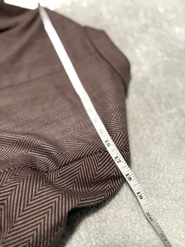 JF J Ferrar Slim Fit Herringbone Blazer Burgundy Two Button Sport Coat Men 34 36 - 第 9/10 張圖片