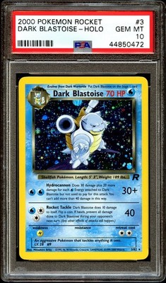 PSA 10 GEM MINT Dark Blastoise 3/82 SWIRL HOLO RARE Team Rocket