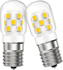 LED Microwave Light Bulbs, 3000K, 125V 3W E17 Base, Repalces 6912W1Z004B, 2 Pack