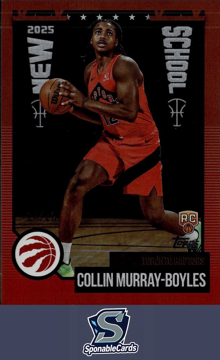 2025-26 Topps #NS-9 Collin Murray-Boyles New School Orange Rainbow #/25