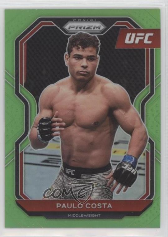 2021 Panini Prizm UFC Neon Green Prizm 30/75 Paulo Costa #69 0bt4