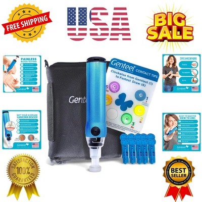 Plus - No Prick Pain Vacuum Lancing Device for Diabetes Testing - Blood Sugar...