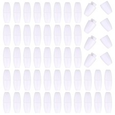 50 Sets Breakaway Clasps for Necklaces Safety Plastic Bead 50 Set, White