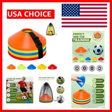 Versatile 65 PCS Agility Cones with Carry Bag   Essential Sports Training Tool