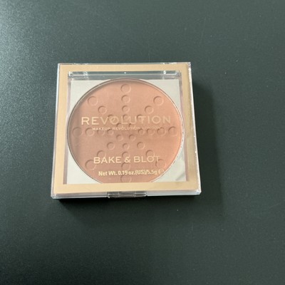 Makeup Revolution Bake and Blot Pressed Powder Matte Finish - Orange - No Shine!