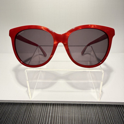 Gucci GG0081SK 004 Red Women s Sunglasses 56 17-145 Made in Japan w/ Case