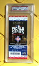 2016 WORLD SERIES Game 3 FULL Ticket PSA 8 NM-MINT, Cubs Indians, RARE!!!
