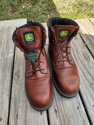 John Deere JD6393 Mens   Steel Toe Work Boots Size 11.5 