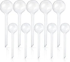 10 Pcs Clear Plant Watering Globes,Plastic 5 Large+5 Small, 