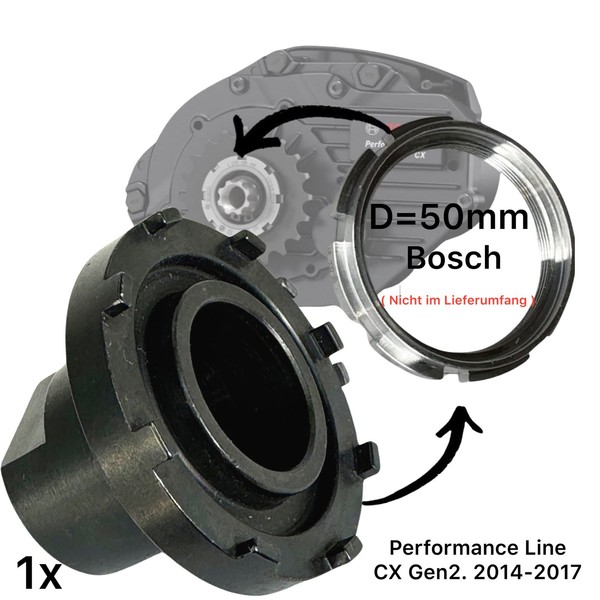 Ebike Kettenblatt Verschluss Lockring Tool Werkzeug Bosch Gen2 Perfor Motor 51Mm-image