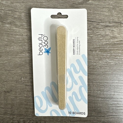 Beauty 360 Emery Boards Dual Sided All-Purpose Nail Touch Ups 10 Ct