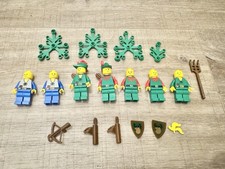 lego forestmen castello vintage forest men pettirosso cappuccio minifigure cappelli, scudi