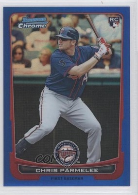 2012 Bowman Chrome Blue Refractor 68/250 Chris Parmelee #137 Rookie RC 0b5