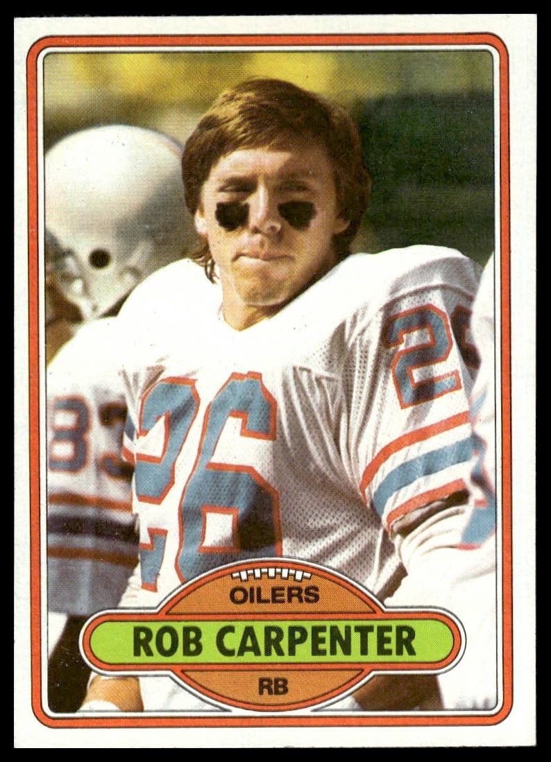 1980 Topps #378 Rob Carpenter RC Houston Oilers NM+