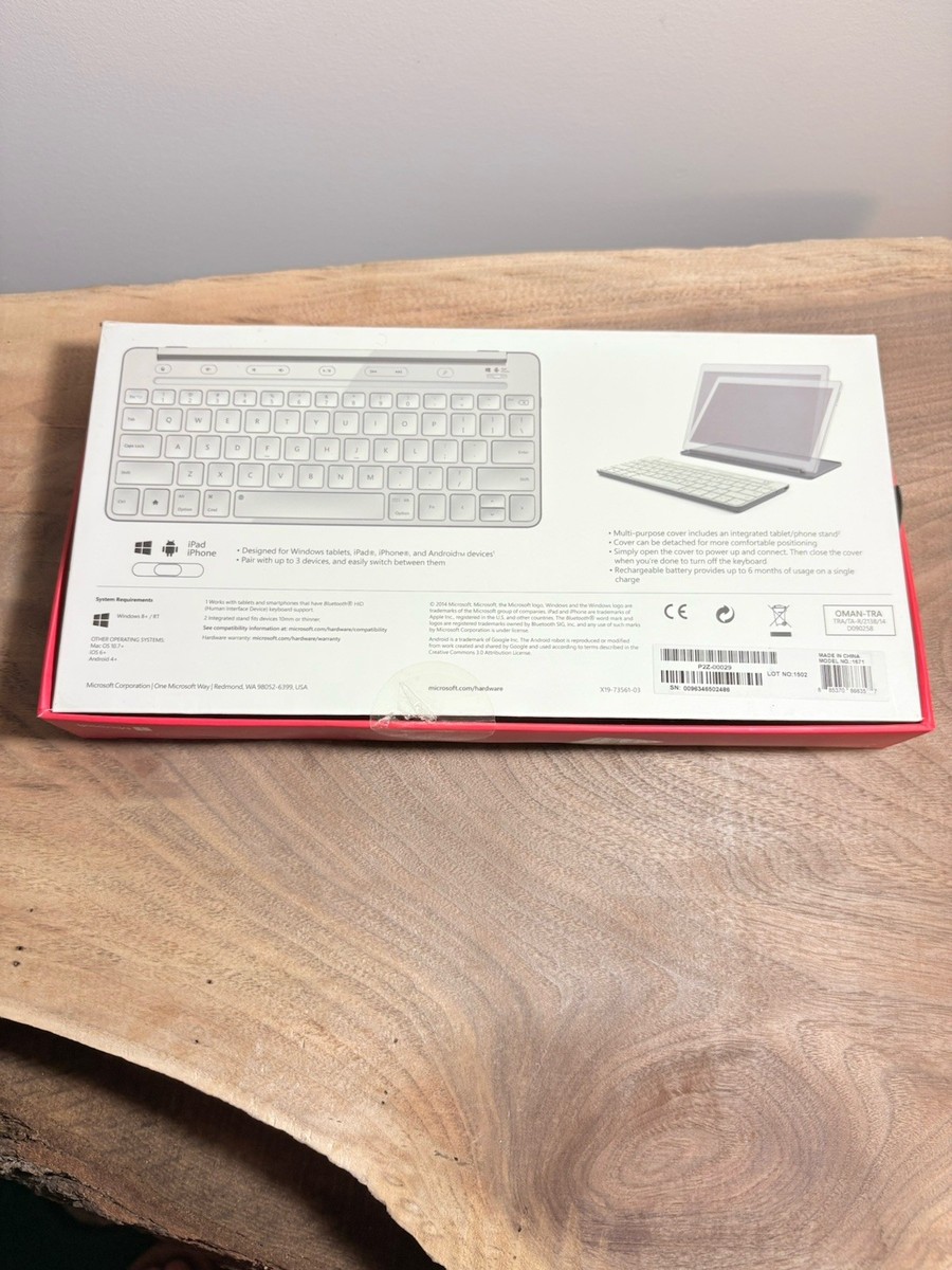Microsoft Universal Mobile Keyboard Wireless New, Factory Sealed