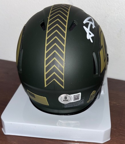 Aaron Donald podpisany z autografem STS Salute Mini kask Los Angeles Rams Beckett - Zdjęcie 2 z 2