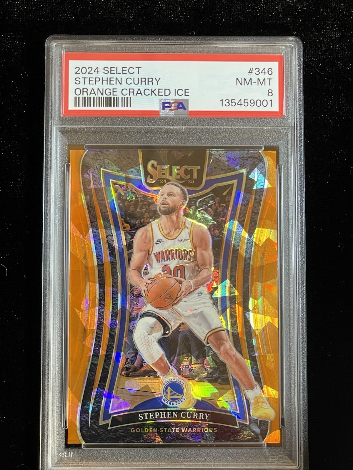 2024 Select #346 Stephen Curry Mezzanine Orange Cracked Ice /275 RARE PSA POP view 3