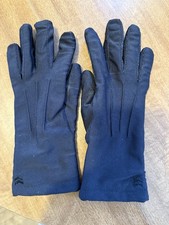 Elegant Black Vintage 1960s Women s Gloves Assumed Nylon Size 6.5-7 Wrist Length