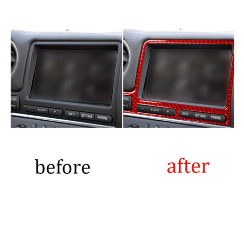 For Nissan GTR R35 09-16 Red Carbon Fiber Inner Navigation GPS Screen Cover Trim - Imagen 2 de 5
