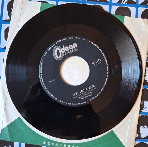 The Beatles No Reply Eight Days A Week 1965 Japan PS Odeon Vinyl 7" 45 - Picture 8 of 11