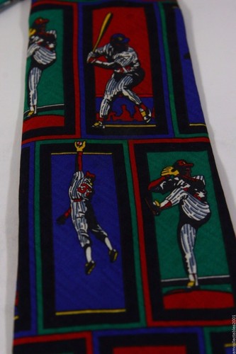 Novelty Coca Cola Colorful Baseball Neck Tie 58" 036 - Picture 4 of 8