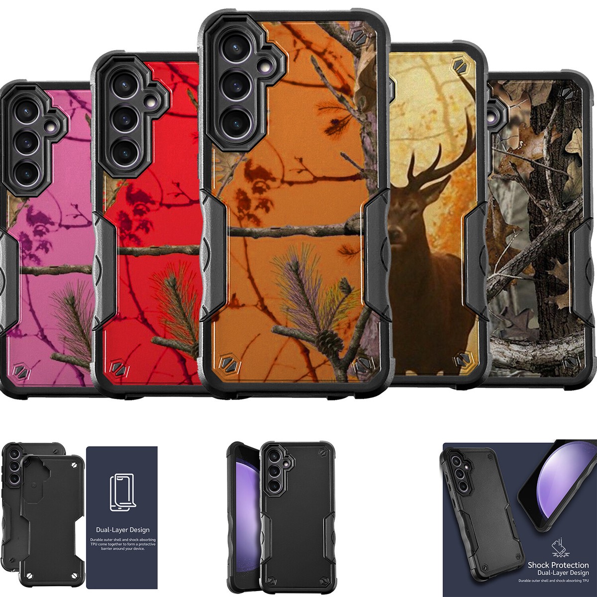 For [Samsung S23 FE][DUAL TACTICAL][Hybrid Two Piece Case