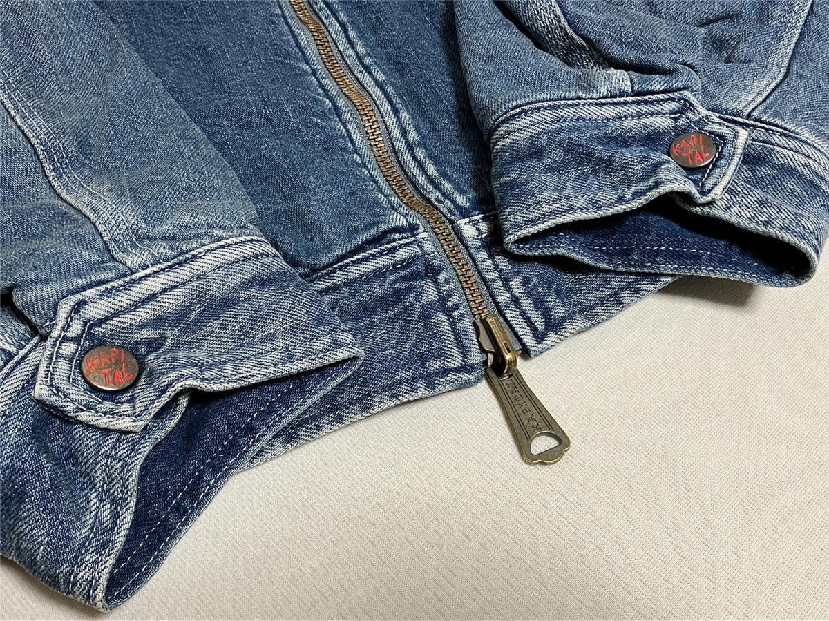 KAPITAL 11.5oz Denim Bone lining Reversible Zip-Up Work KAPITAL 11.5oz Denim Bone lining Reversible Zip-Up Work