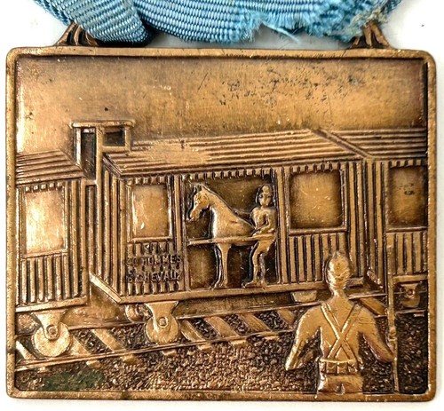 Vintage WWI Era American Legion SOCIETY 40 MEN AND 8 HORSES Medal Ribbon - Picture 2 of 7