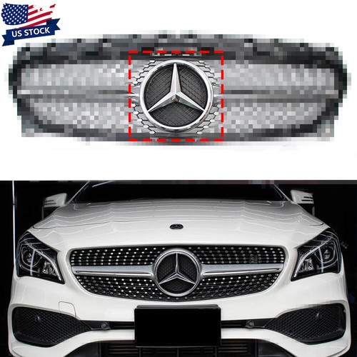 Front Grille Star Emblem Logo 2015-2018 For Mercedes-Benz E350 CLA250 C300 C43 - Picture 7 of 9
