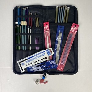 ArtBin Knitting Crochet Kit Set Hook Needle Carry Case Susan Bates Tools Travel
