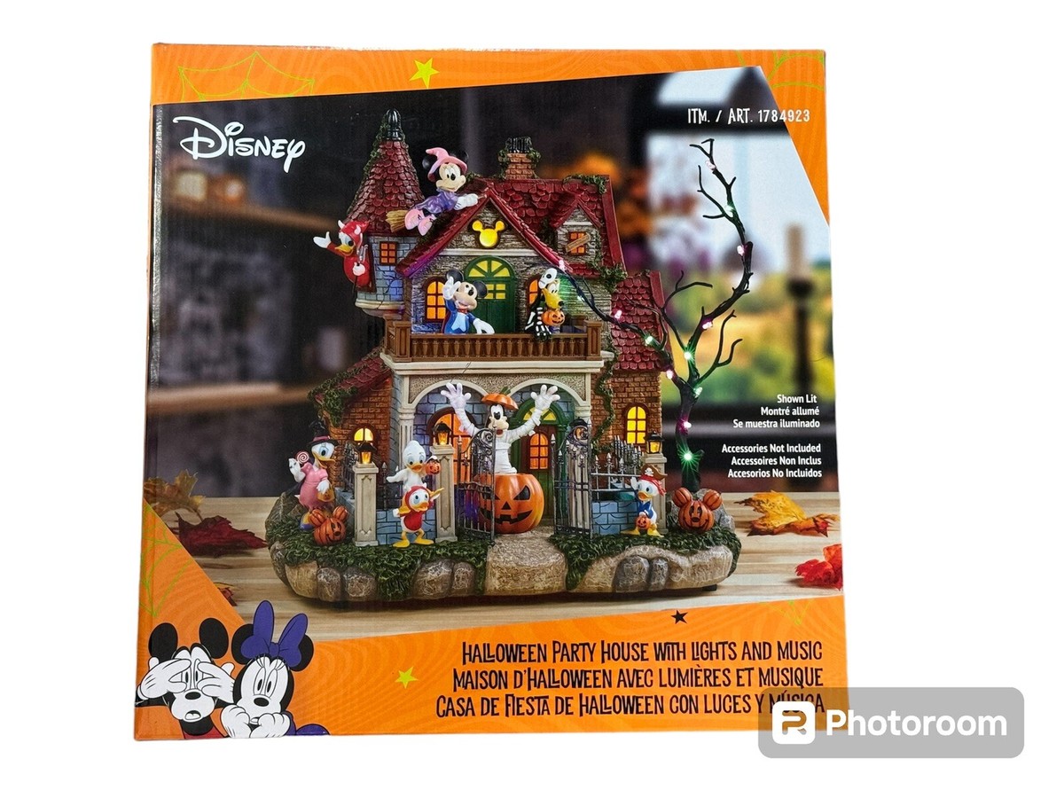 Disney Friends Halloween HAUNTED HOUSE Lights & Music Mickey Mouse