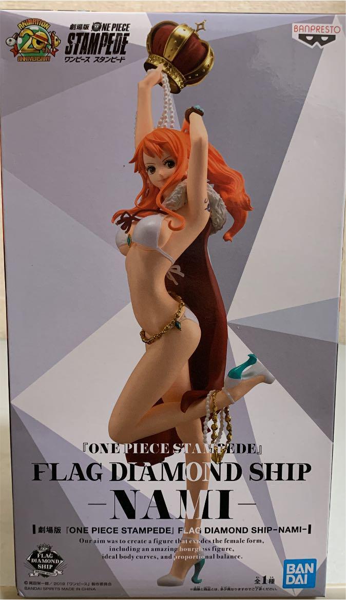 One Piece Stampede Flag Diamond Ship Figure NAMI 9.84in