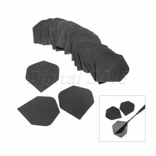 30pcs Pure Black Darts Flight Fin Tail High Quality Pvc Dart Accessories - Picture 4 of 10