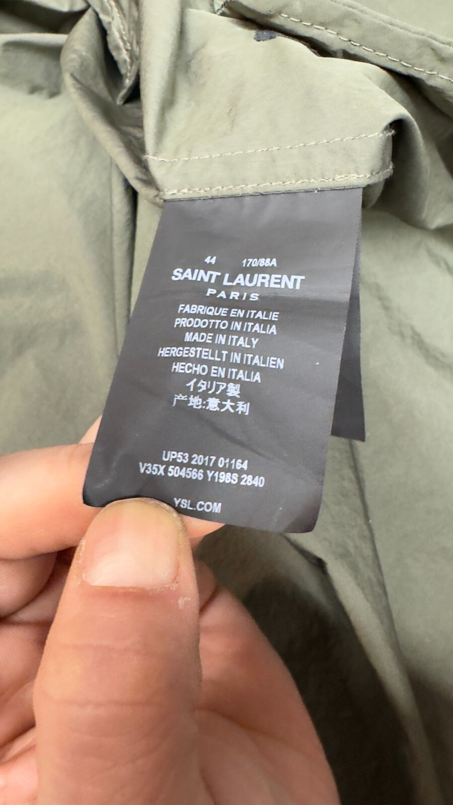 Giacca militare con cappuccio Saint Laurent Rose applicata 54EU 44US $1790 00 nuova con etichette