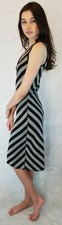 M/SHIFT DRESS MOSSIMO BODY CON DRESS BLACK/WHITE CHEVRON/SEXY/SUMMER/POOL/CRUSE