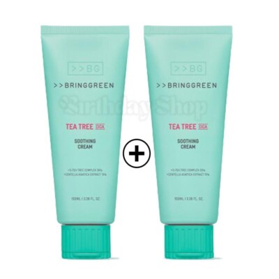 Bring Green Tea Tree Cica Soothing Cream Plus 100ml + 100ml (2EA)