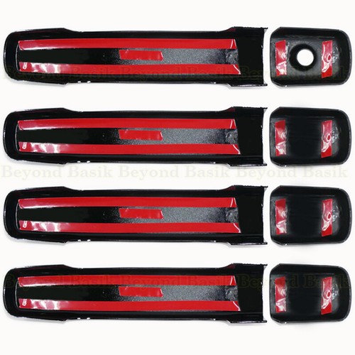 For 2005-2021 NISSAN FRONTIER GLOSS BLACK 4 Door Handle COVERS No PSK No Smt KH - Picture 7 of 10