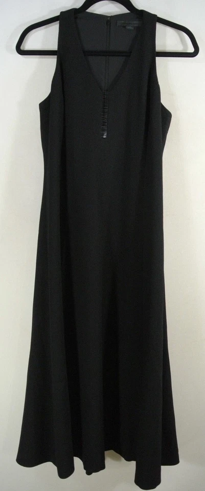 NUEVO Vestido Alexander Wang Punto Escalera Línea A Midi en Negro - Talla 8 #D5432 Foto 3 de 4