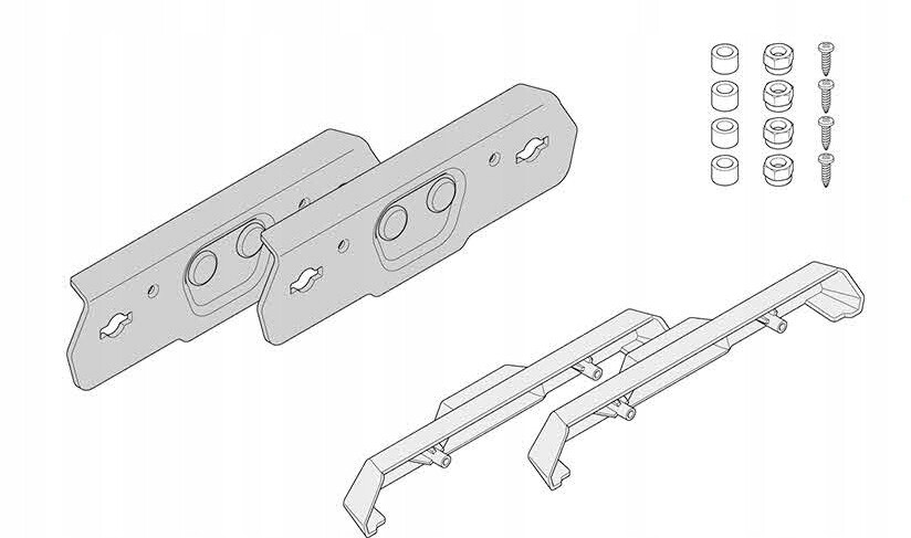 Set de fixations Monokey K-Venture double fermoir clasp rigide - 3