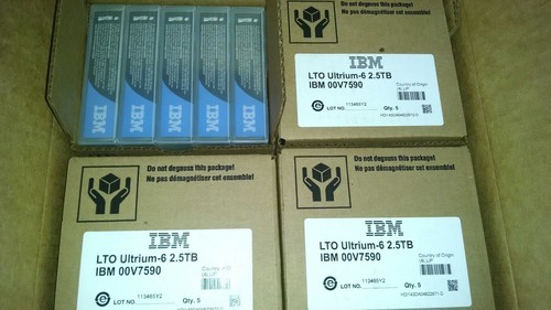 IBM 00V7590 LTO6 ULTRIUM6 DATENBANDKASSETTE (20ER-PACK) BRANDNEU EINZELHANDEL VERSIEGELT - Bild 1 von 2