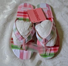 Gymboree WATERMELON PICNIC Flip Flop Sandals Plaid NWT 13/1 or 2/3 Kid Girl