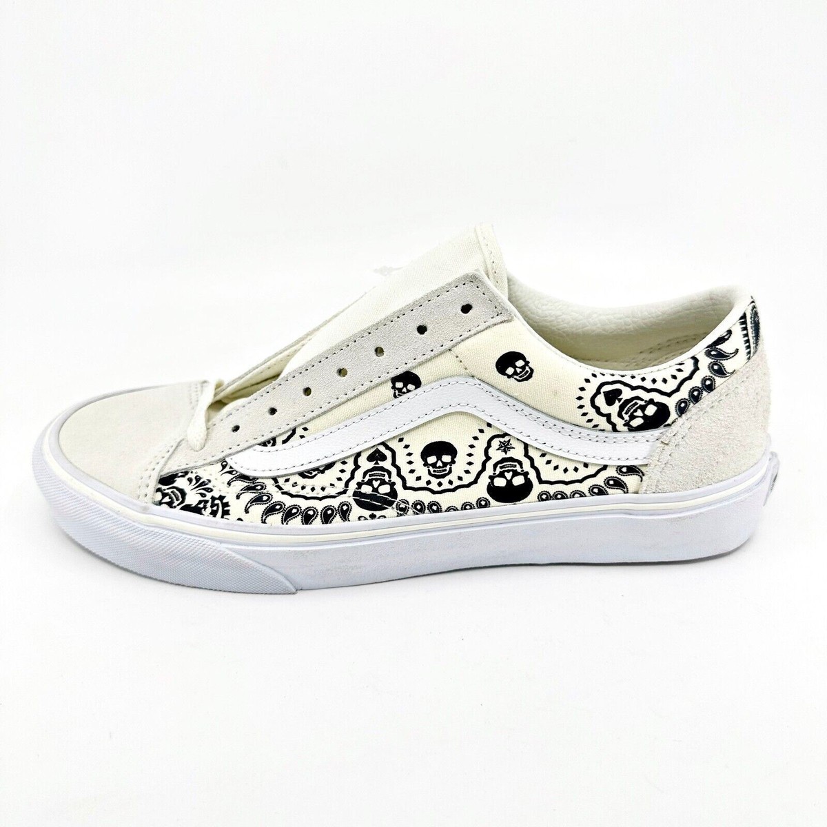 Vans Style 36 Bandana Classic White Black Mens Size 8 Amputee Left
